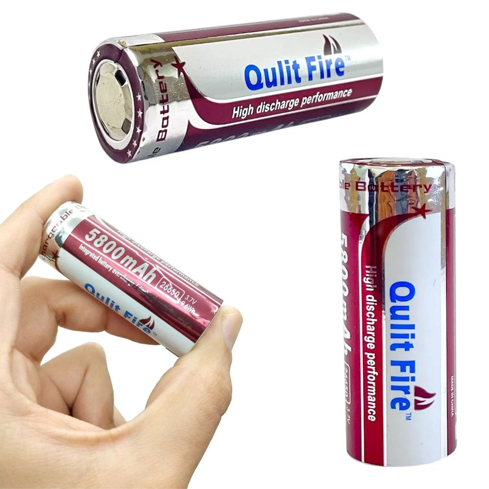 Bateria de Litio 26650 Recargable 3.7V 5800mAh Pila