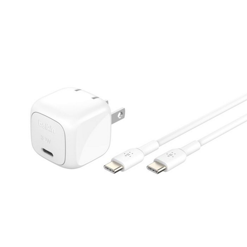 Cargador Belkin Compact 30W USB-C Charger + USB-C Cable - WCA008dq1MWH