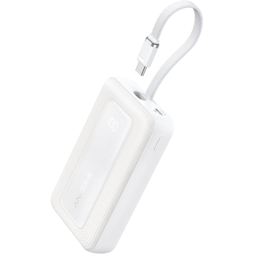 Anker Power Bank Zolo 10000mAh USB-C 30W Cable Blanco - A1680H21