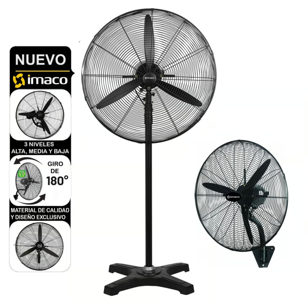 Ventilador Industrial Imaco de Pared y Piso 30? 240 Watts FS30240
