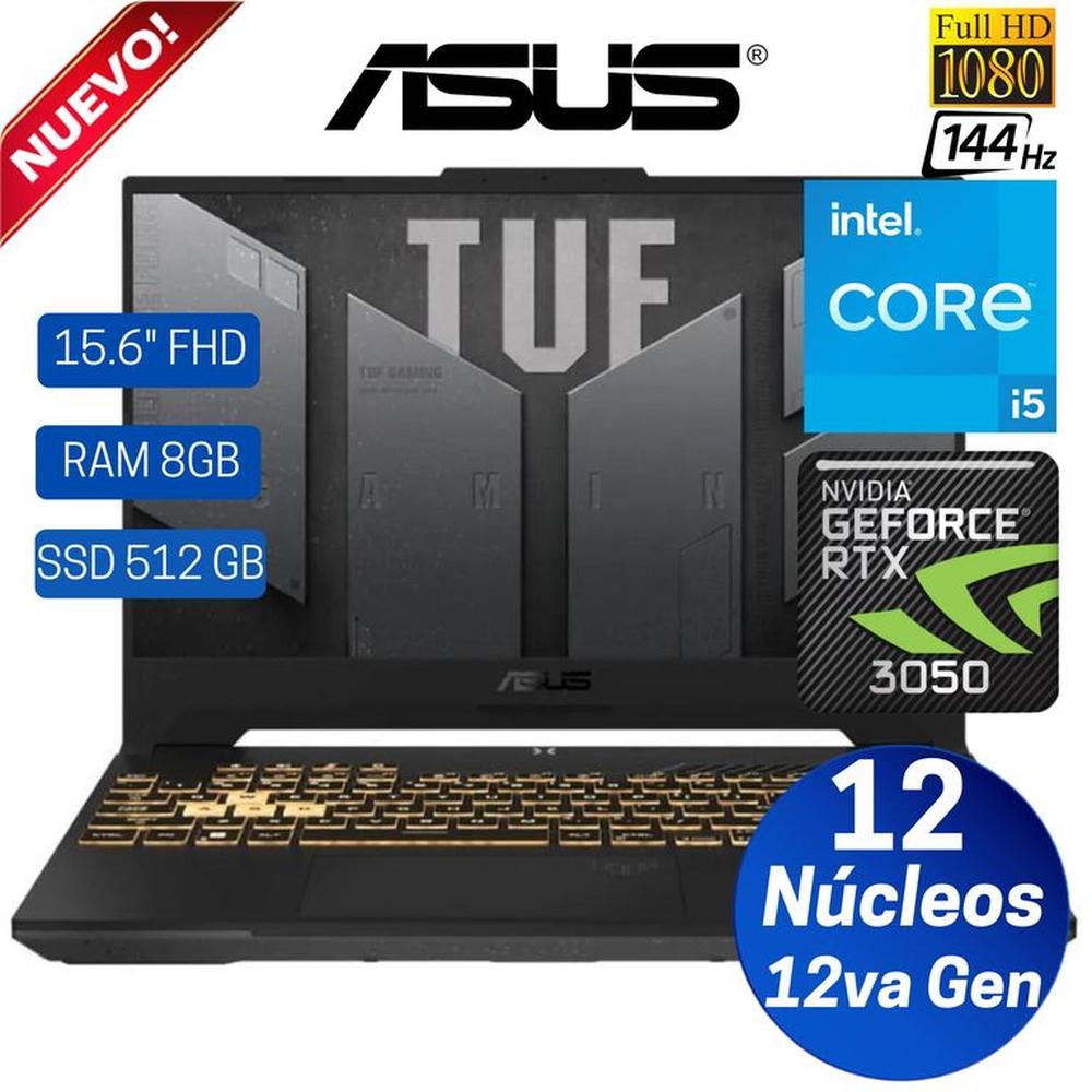 Laptop ASUS Gaming FX507ZC4-HN056 15.6"" FHD Core i5-12500H, Ram 8GB, SSD 512GB, Rtx 3050, Free Dos