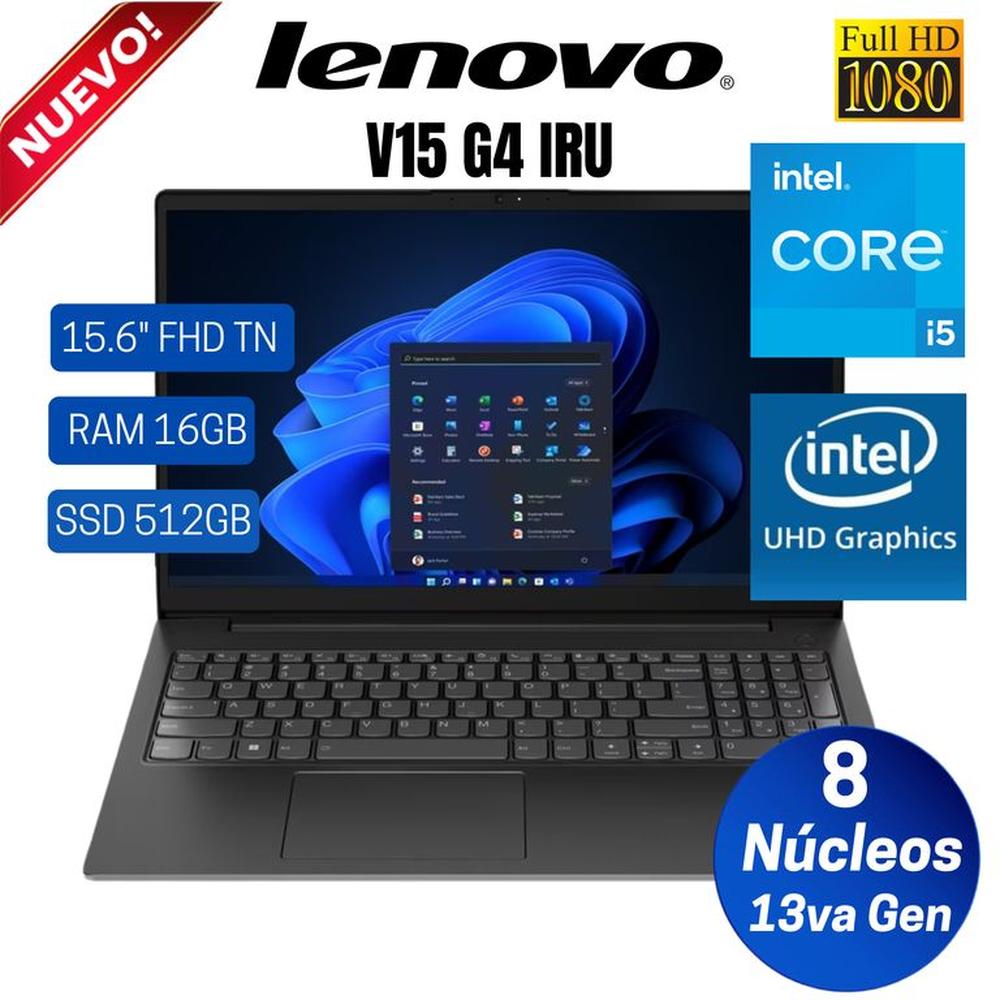 Laptop Lenovo V15 G4 IRU 15.6""  FHD TN, Core i5-13420H, 13va Gen, Ram 16GB, Ssd 512GB, Free Dos