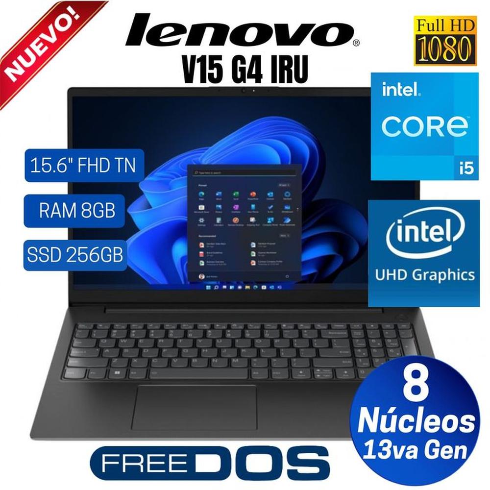 Laptop Lenovo V15 G4 IRU 15.6"" FHD TN, Core i5-13420H, Ram 8GB, Ssd 256GB, Free Dos