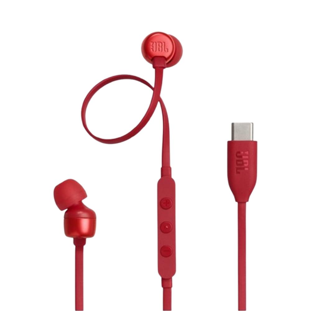 Audifonos Tune 310C Pure Bass Conectividad Usb-C con Micro Rojo
