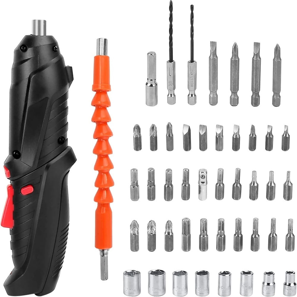 Kit Destornillador Atornillador Electrico Inalámbrico Portatil 47 Pcs