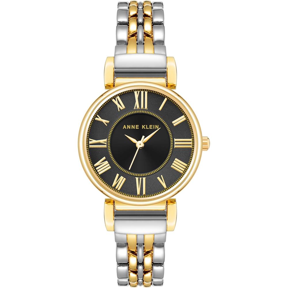 Anne Klein AK/2159SVSV reloj para mujer con pulsera metálica | Oro/Plata/Negro