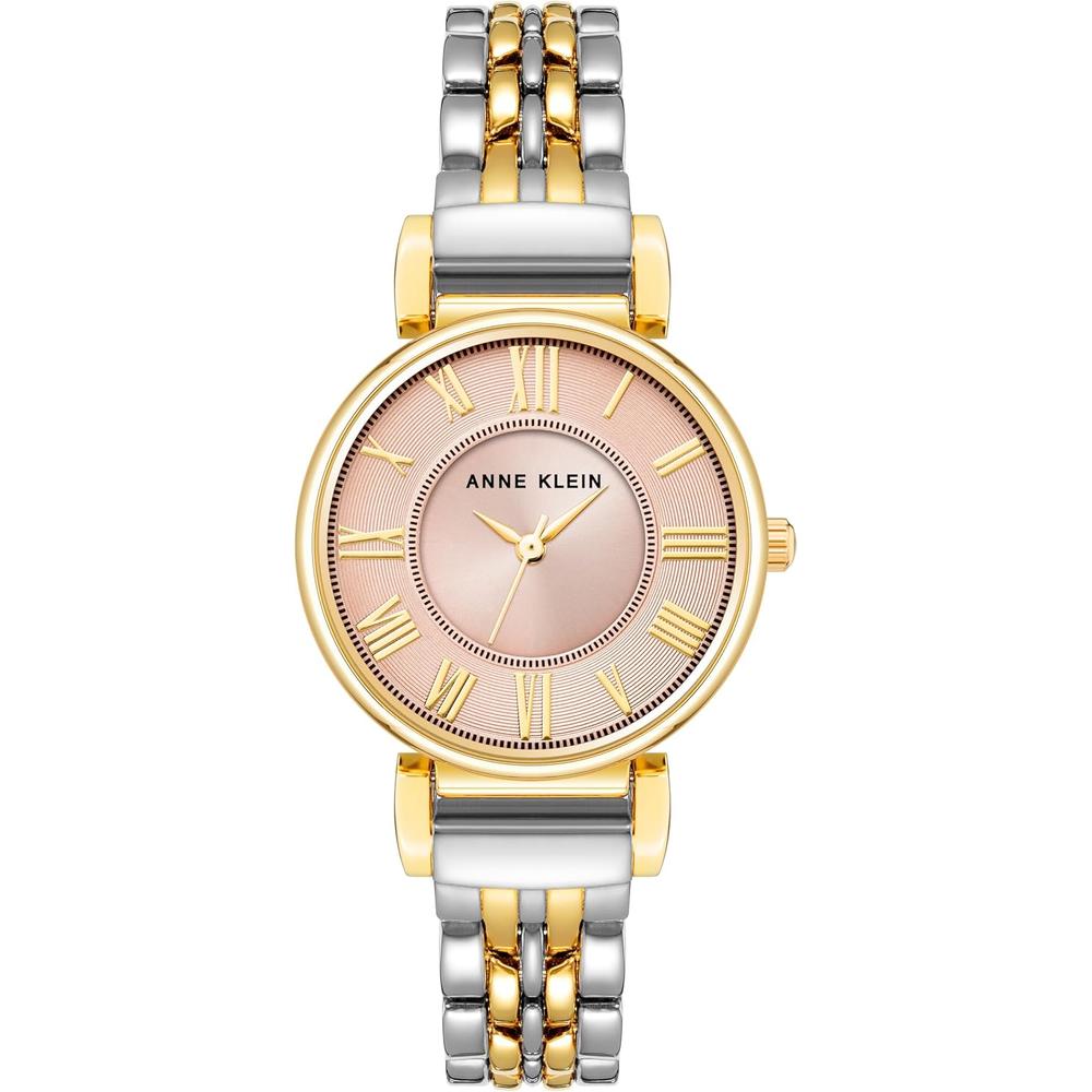 Anne Klein AK/2159SVSV reloj para mujer con pulsera metálica | Oro/Plata/Rosa Salmón