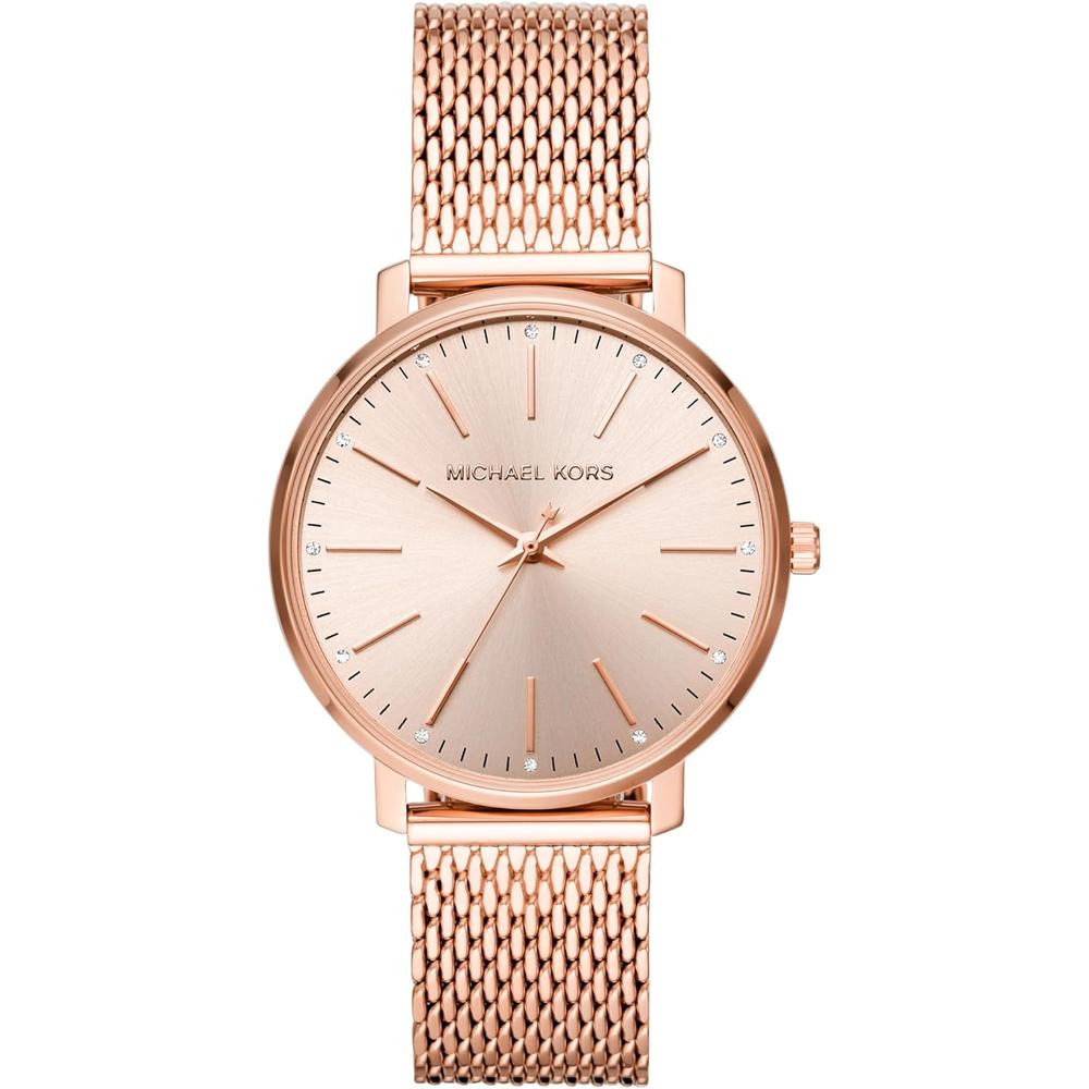 Michael Kors Pyper reloj para mujer con correa de acero, cuero o silicona | Rosa Oro