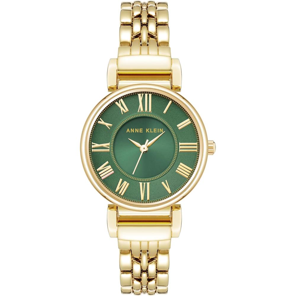 Anne Klein AK/2159SVSV reloj para mujer con pulsera metálica | Gold/Green