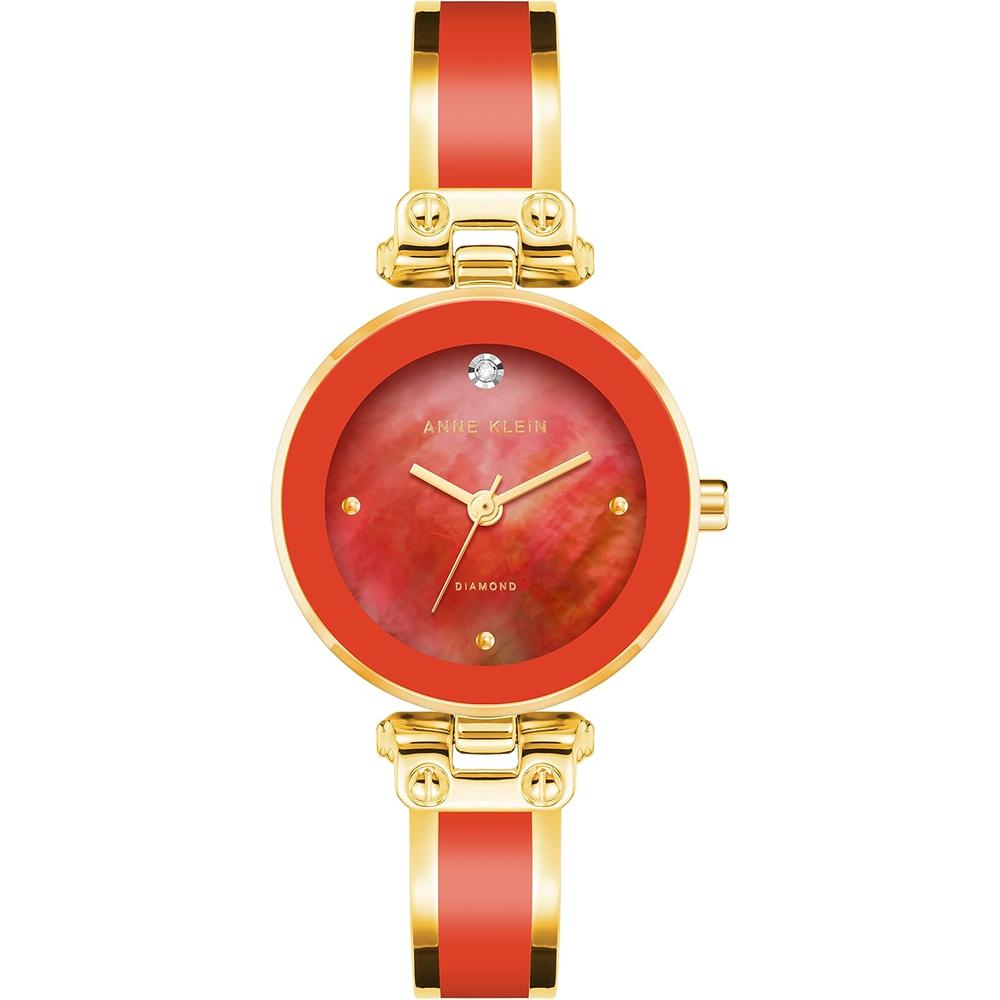 Anne Klein AK/1980BKGB reloj para mujer con diamante y pulsera tipo brazalete | Oro rojo