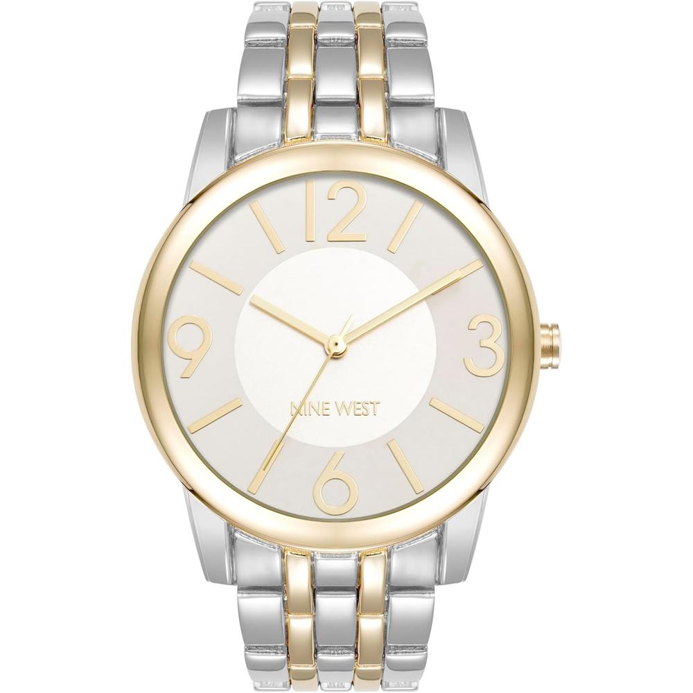 Nine West NW/1578CHGB reloj femenino con brazalete elegante | Oro/Plata