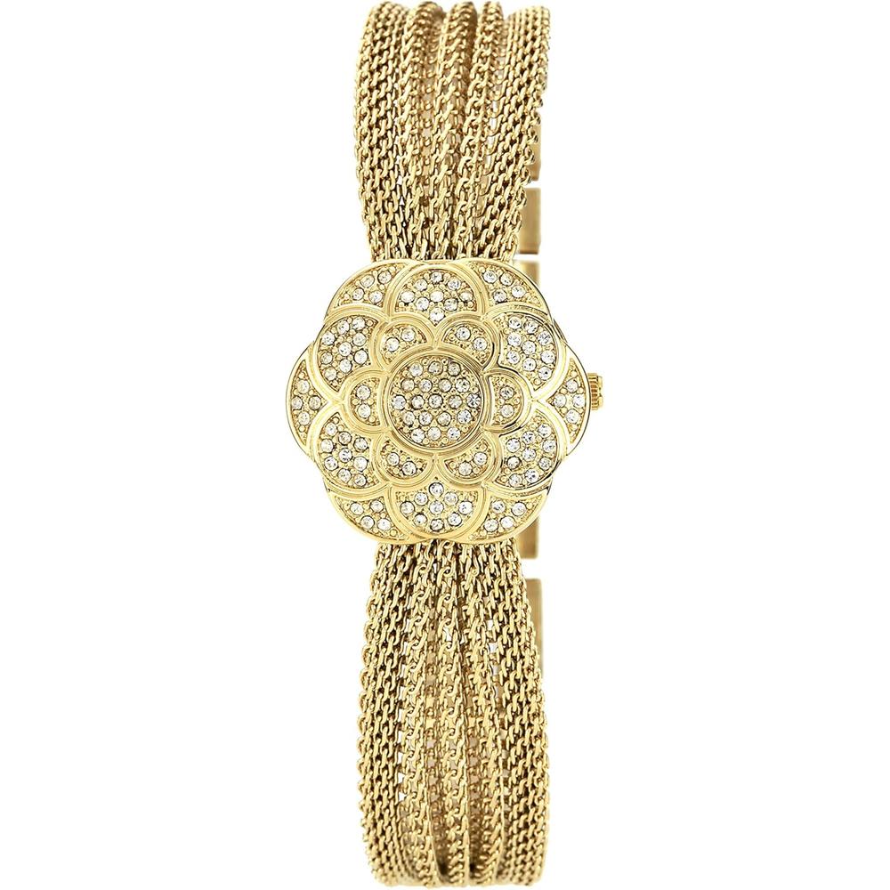 Anne Klein AK/1046CHCV reloj decorado con cristales para mujer | Oro