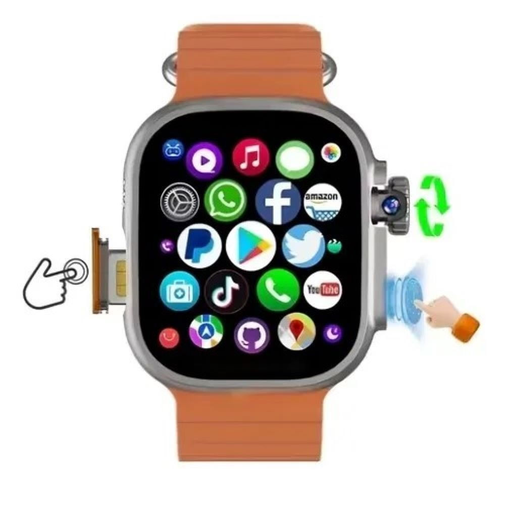 DW100 PRO ULTRA, SMARTWATCH CON CHIP Naranja