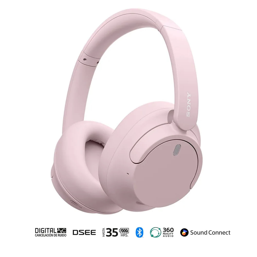 Audífonos Sony WH-CH720 Rosado ANC Noise cancelling 35hrs