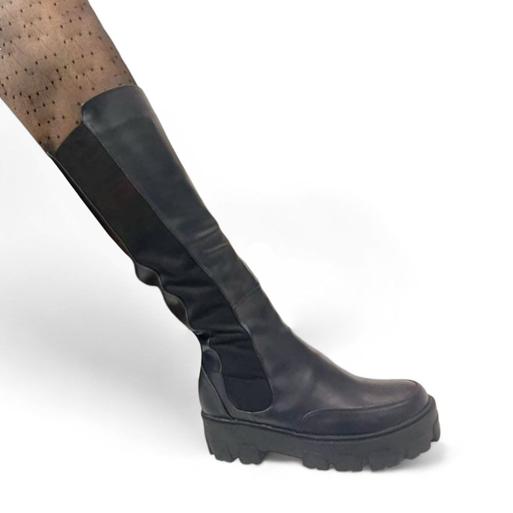Bota Mujer Refuerzo Talon 1299 5C-75 Color Negro Talla 35