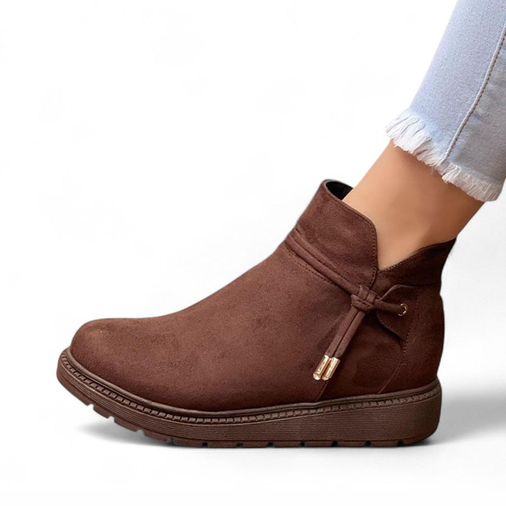 Botin Mujer Acolchada Gamuza 1299 5C-55 Color Marron Talla 39