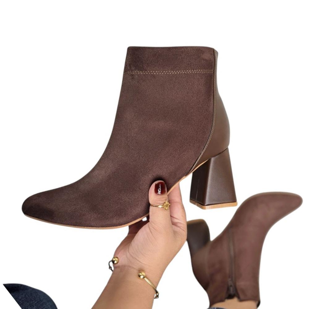 Botin Mujer Gamuza Mixto 1177 5C-65 Color Marron Talla 37