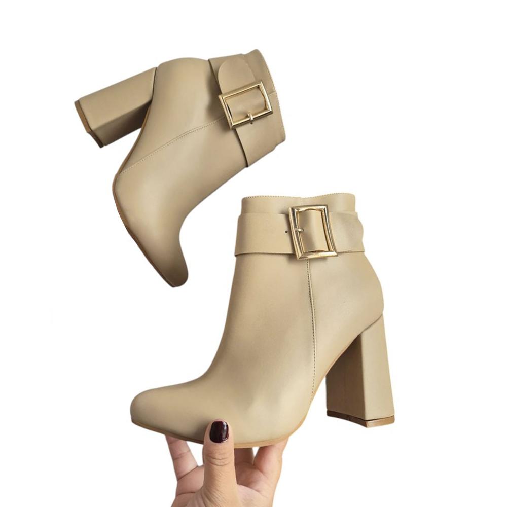 Botin Mujer Hebillon 1177 5C-65 Color Beige Talla 39