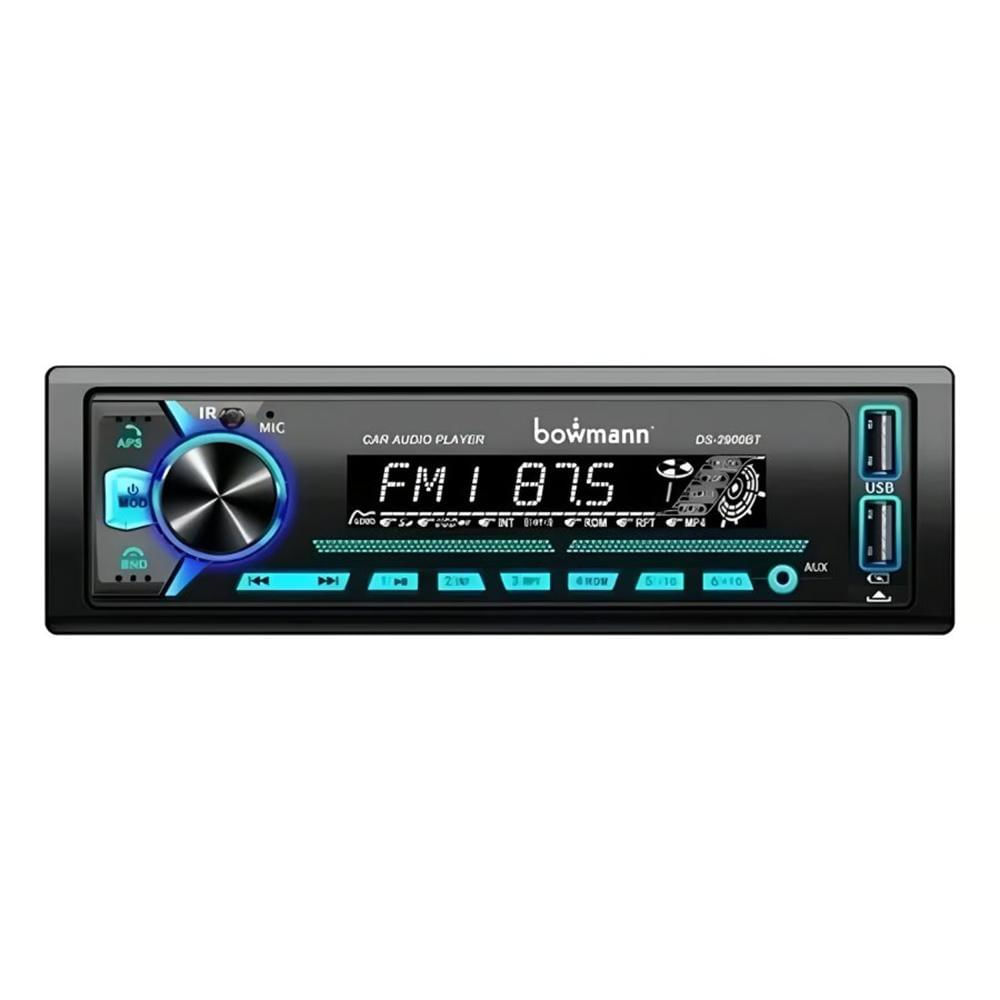Autoradio Bluetooth AUX Desmontable Bowmann USB x 2 7 colores DS-2900BT