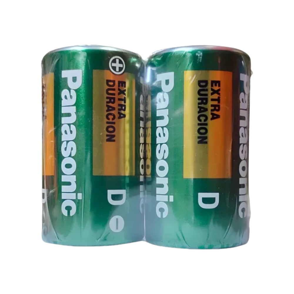 Pilas D Panasonic x2 Unid 1.5V Zinc Carbón Linterna Juguetes Radio UM-1 LR20