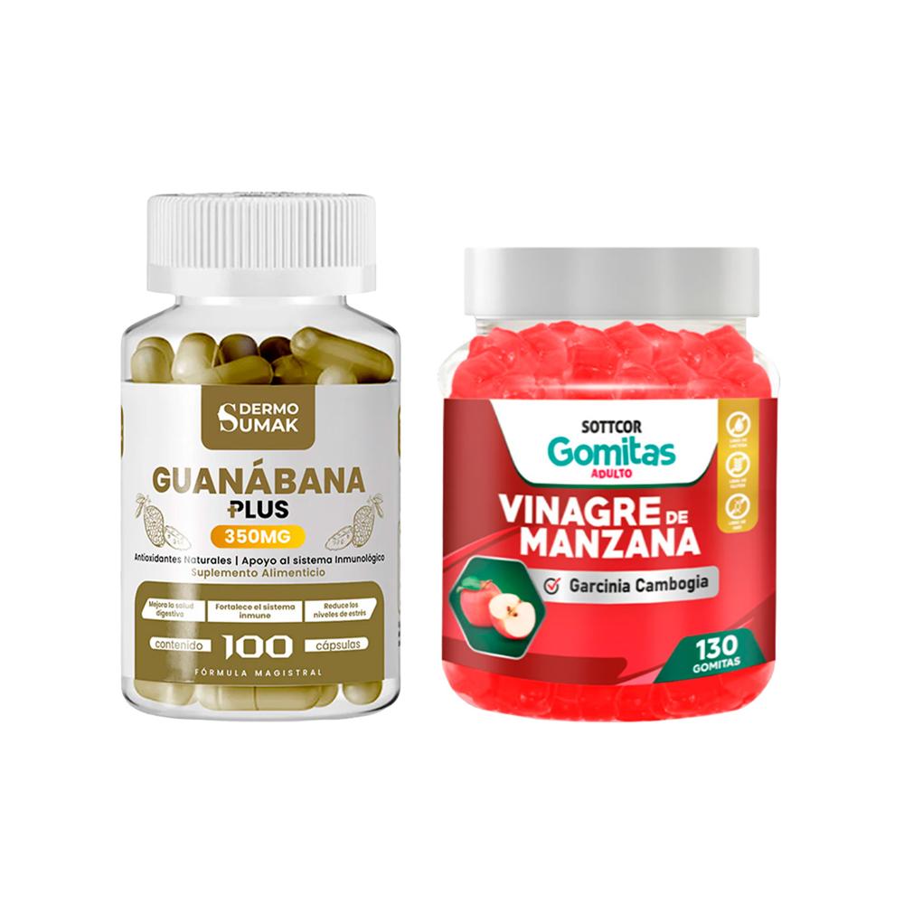 Guanabana Plus 350Mg 100 Cap Dermo Sumak + Gomitas Vinagre De Manzana