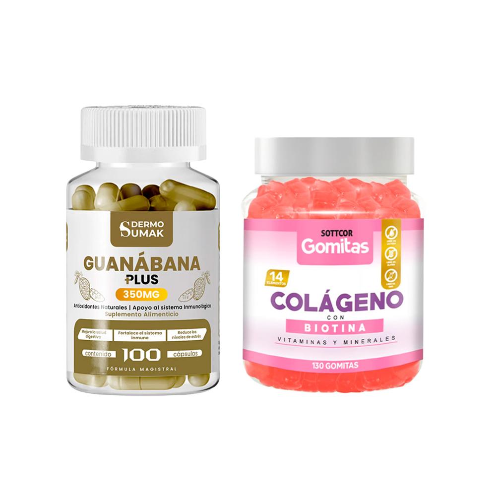 Guanabana Plus 350Mg 100 Cap + Gomitas De Colágeno Y Biotina