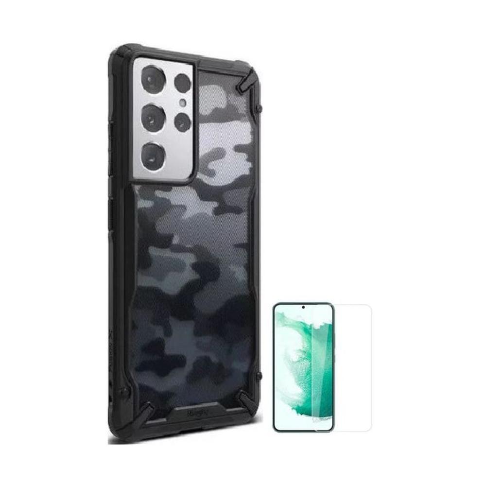 CASE RINGKE FUSION X CAMUFLADO SAMSUNG S21 ULTRA Y VIDRIO CASE RINGKE FUSION X CAMUFLADO SAMSUNG S21 ULTRA Y VIDRIO