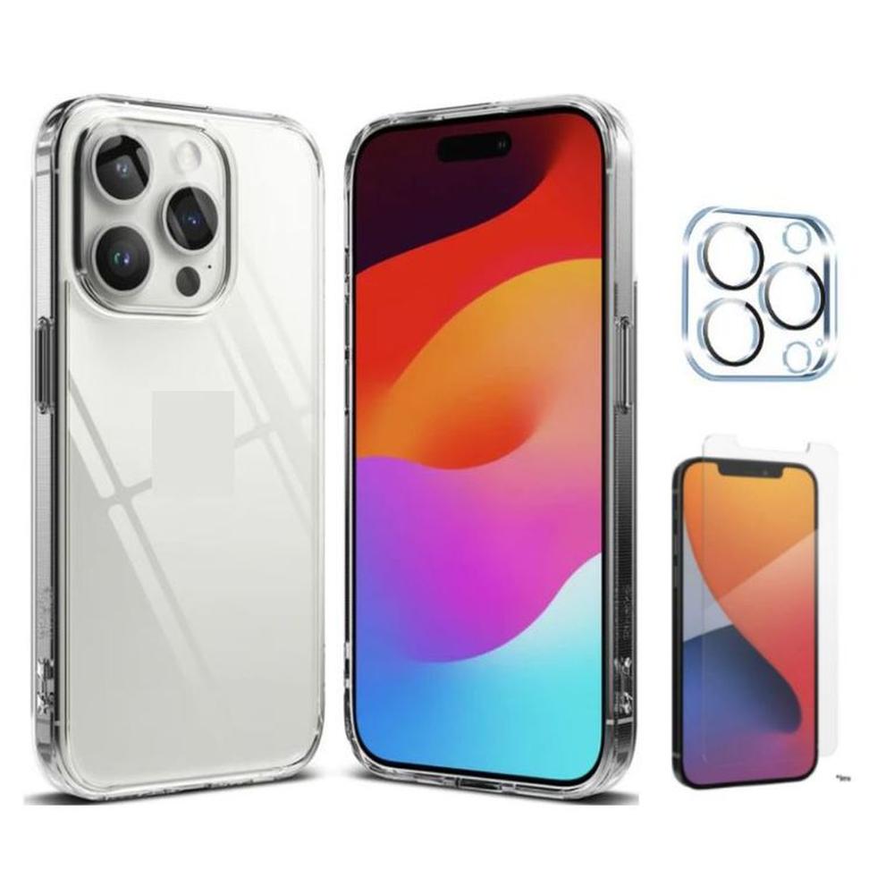 CASE RINGKE FUSION IPHONE 15 PRO + VIDRIOS CASE RINGKE FUSION IPHONE 15 PRO + VIDRIOS