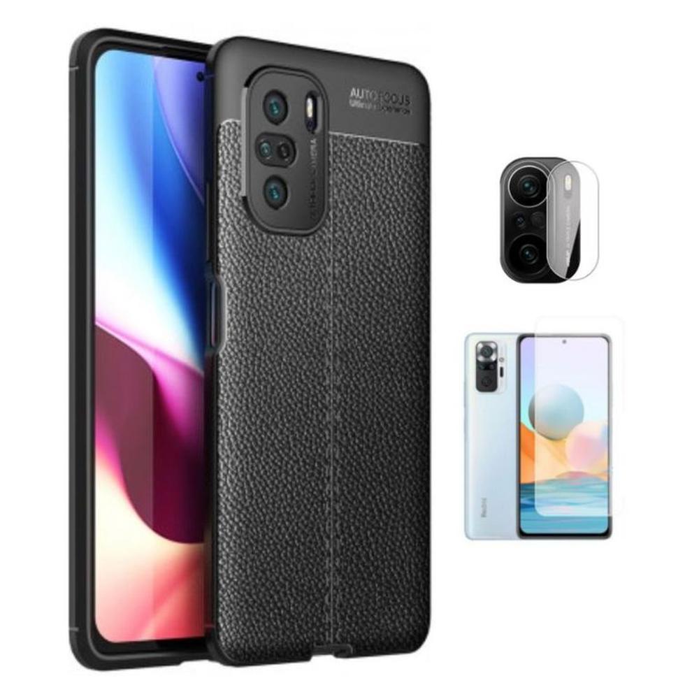 CASE CARBONO AUTOFOCUS XIAOMI POCO F3 Y MI11i Y VIDRIOS