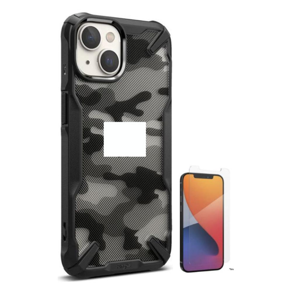 CASE RINGKE FUSION X CAMUFLADO IPHONE 14 PLUS Y VIDRIO