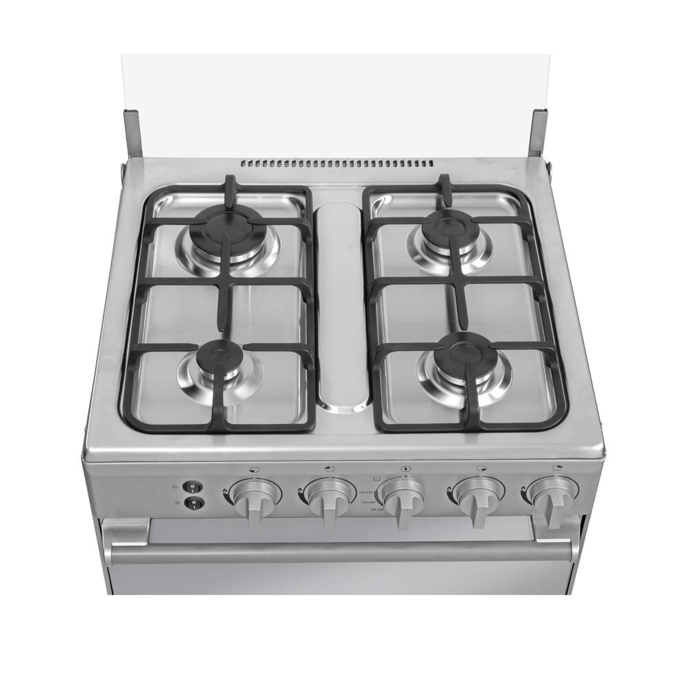 Cocina Gas Midea MGS24FS2LAAMB-PE 24"" 4 hornillas Silver