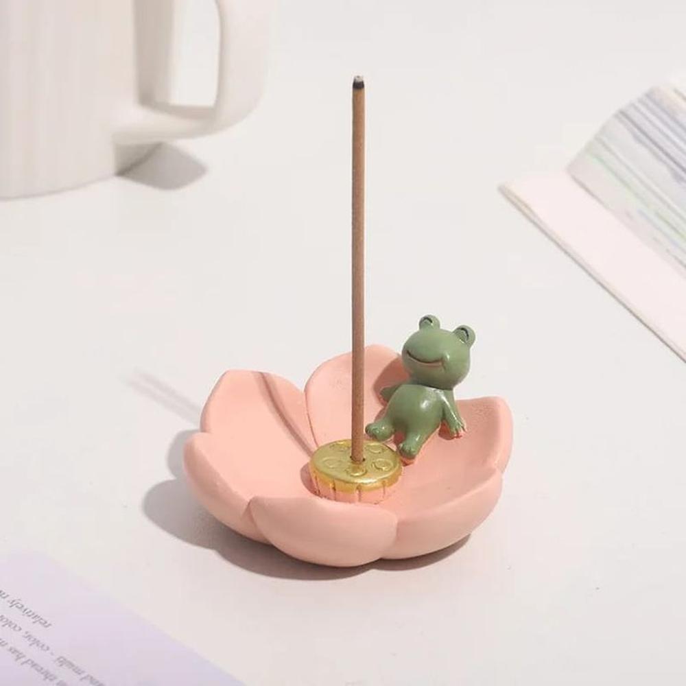 Ranita Loto Porta Incienso de Resina Kawaii Aromaterapia Ranita Loto Porta Incienso de Resina Kawaii Aromaterapia