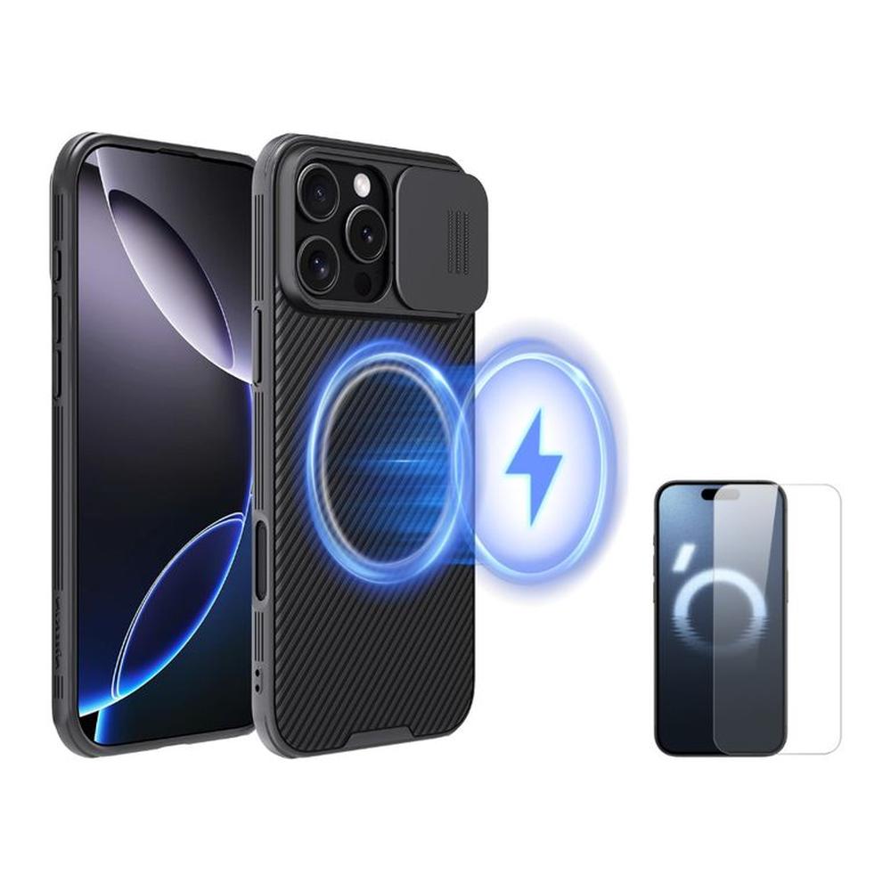 CASE NILLKIN CAMSHIELD MAG IPHONE 16 PRO MAX + VIDRIO