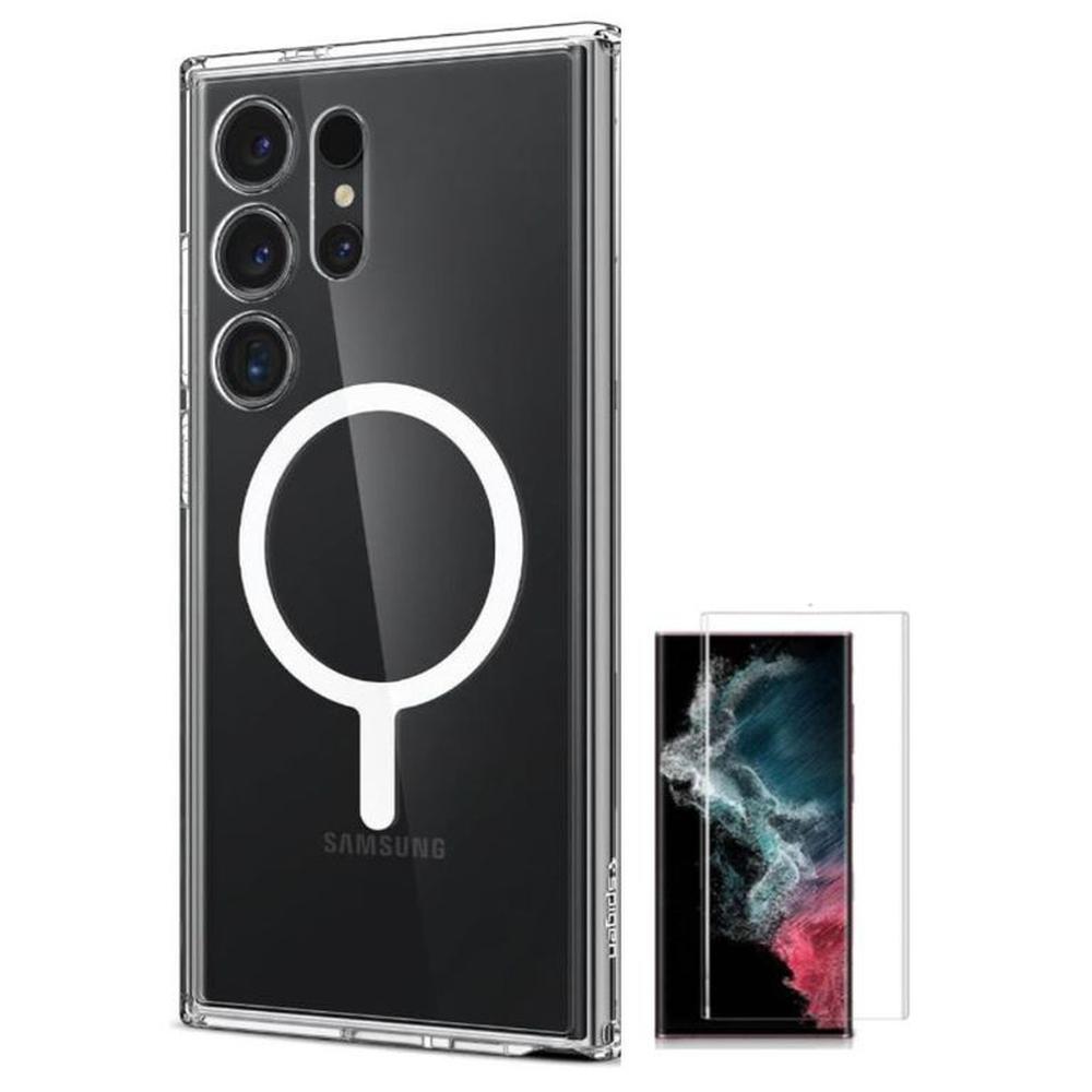 CASE SPIGEN ULTRA HYBRID MAGFIT SAMSUNG S24 ULTRA Y VIDRIO