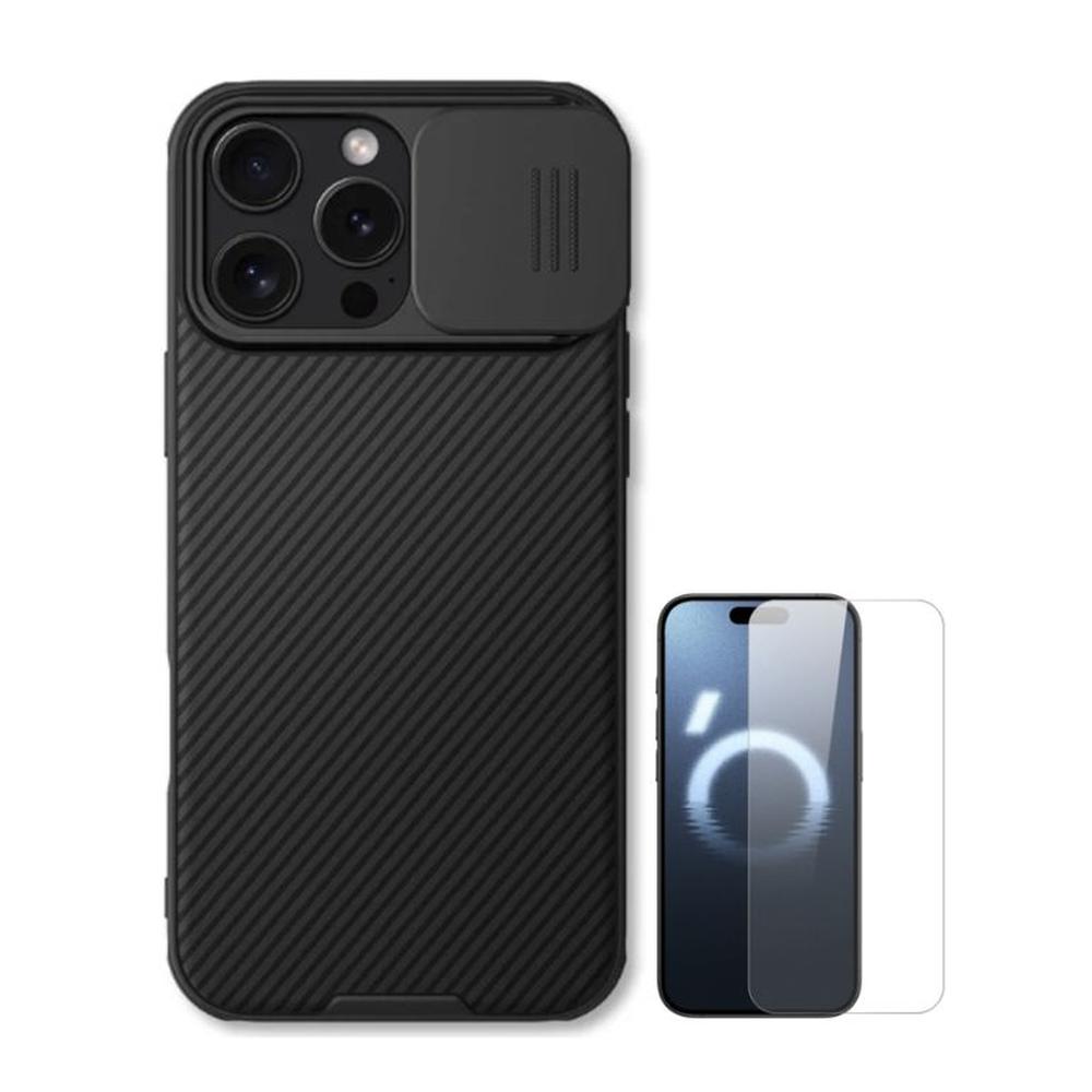 CASE NILLKIN CAMSHIELD IPHONE 16 PRO Y VIDRIO