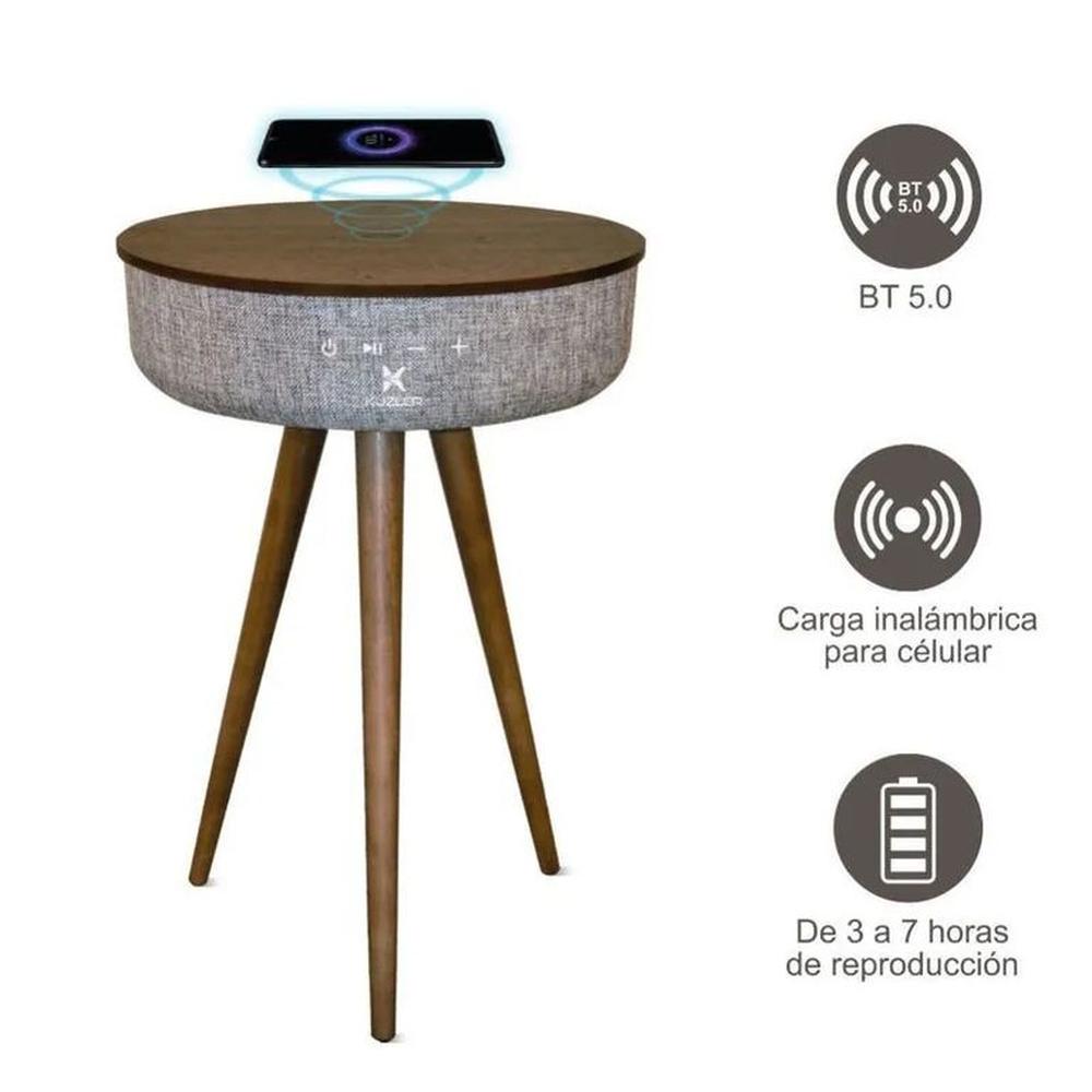 Mesa Decorativa Kuzler Parlante y Carga Inalámbrica