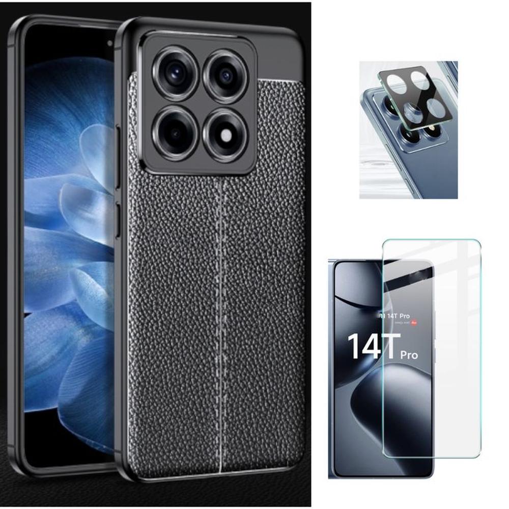 CASE CARBONO AUTOFOCUS XIAOMI MI 14T PRO CON VIDRIOS