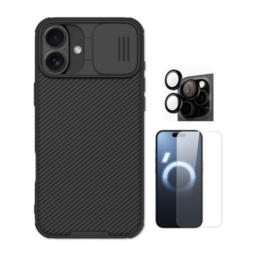 CASE NILLKIN CAMSHIELD IPHONE 16 Y VIDRIOS