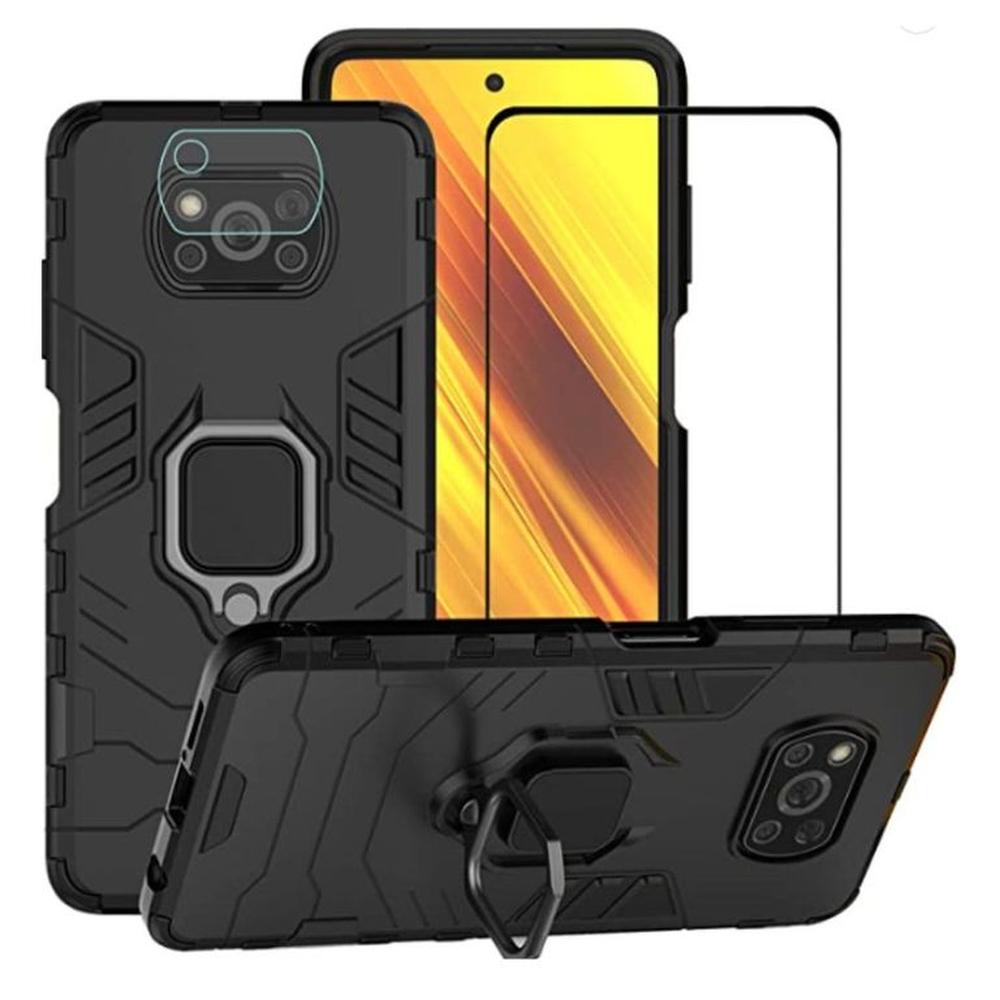 CASE ARMADURA XIAOMI POCO X3 Y VIDRIOS