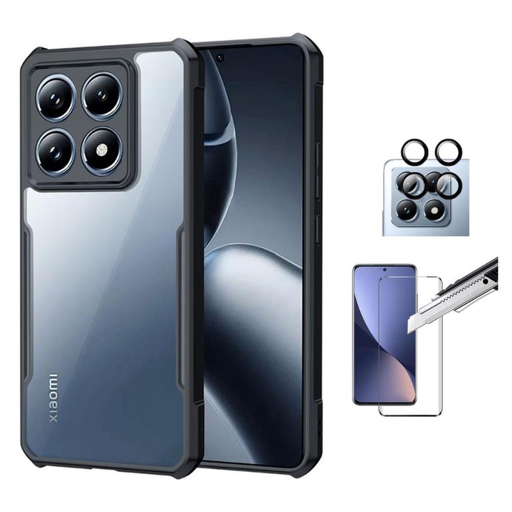 CASE XUNDD BUMPER XIAOMI MI 14T PRO Y VIDRIOS CASE XUNDD BUMPER XIAOMI MI 14T PRO Y VIDRIOS