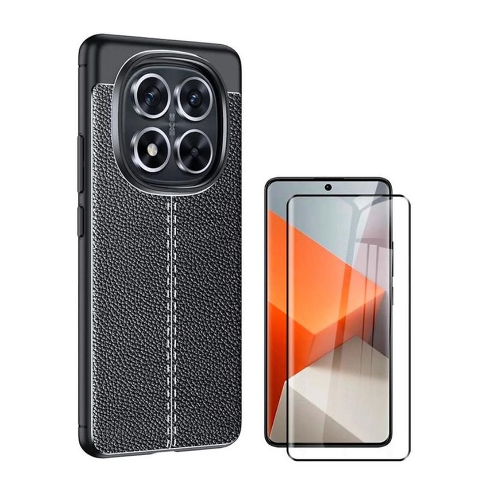 CASE CARBONO AUTOFOCUS REDMI NOTE 14 5G Y VIDRIO