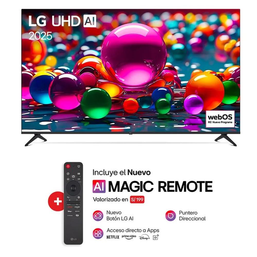 Televisor LG 75 UHD 4K Smart TV ThinQ AI 75UA8050PSA 2025 Televisor LG 75 UHD 4K Smart TV ThinQ AI 75UA8050PSA 2025