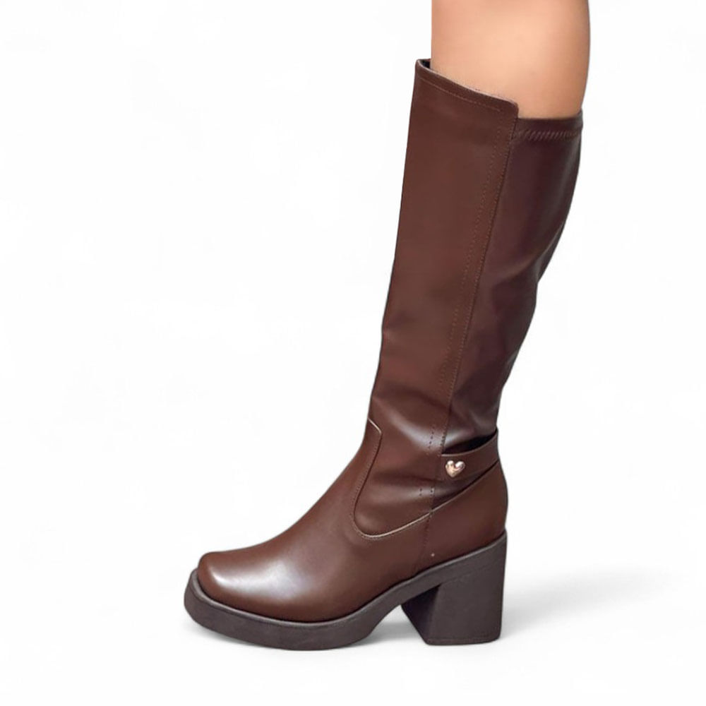 Bota Mujer Punta Cuadrada Biobio 1299 5C-75 Color Marron Talla 35