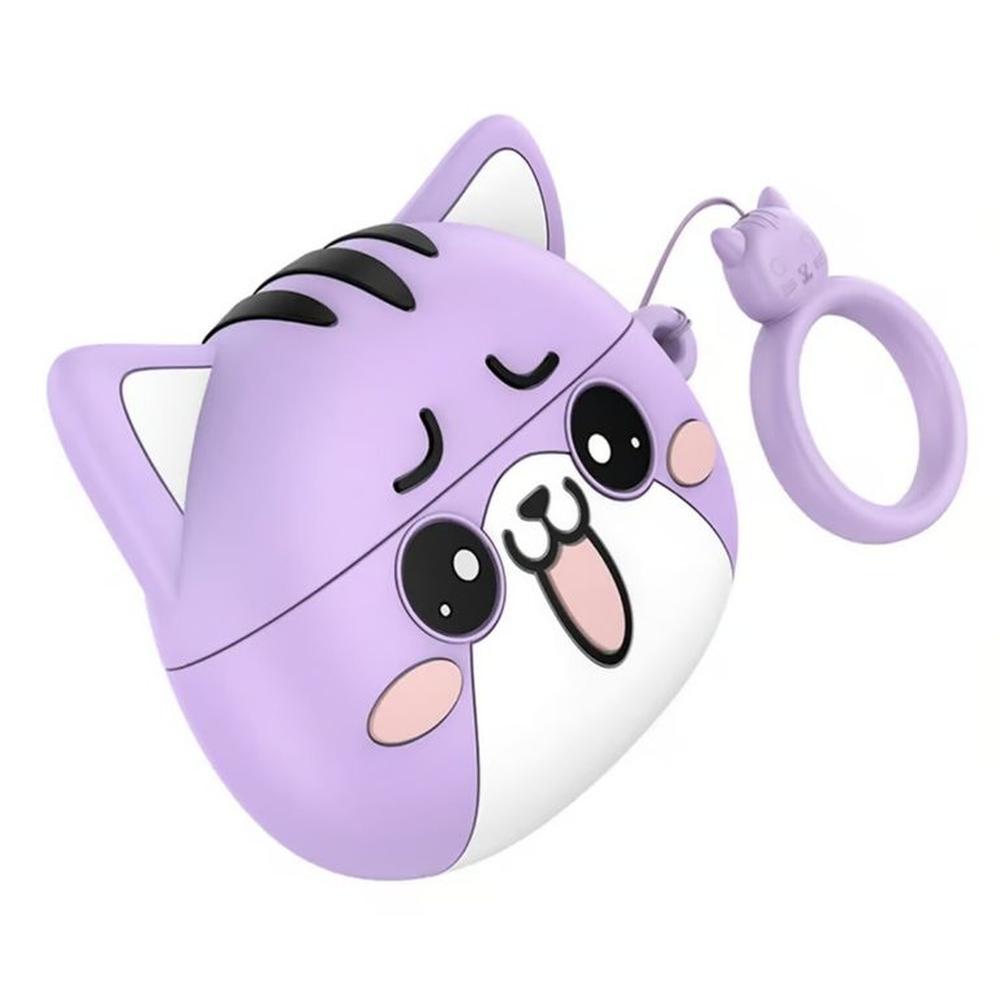 Auriculares Inalámbricos Hoco EW46 Bluetooth TWS con Funda Gato LILA