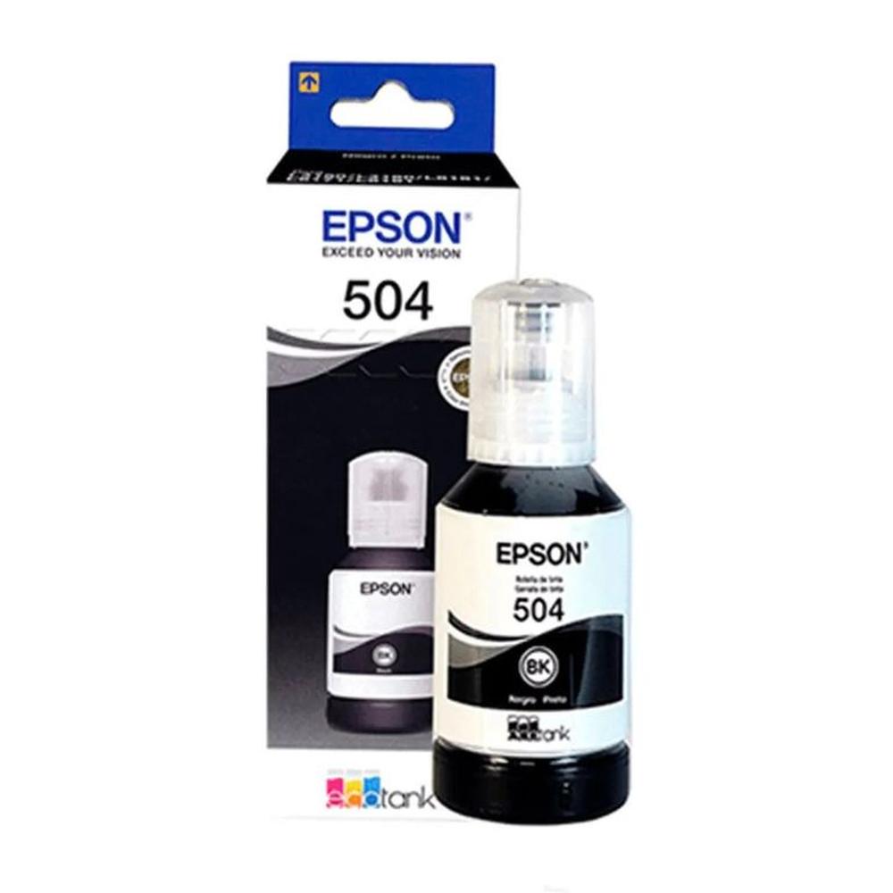 Botella de tinta Epson T504 Negro Original