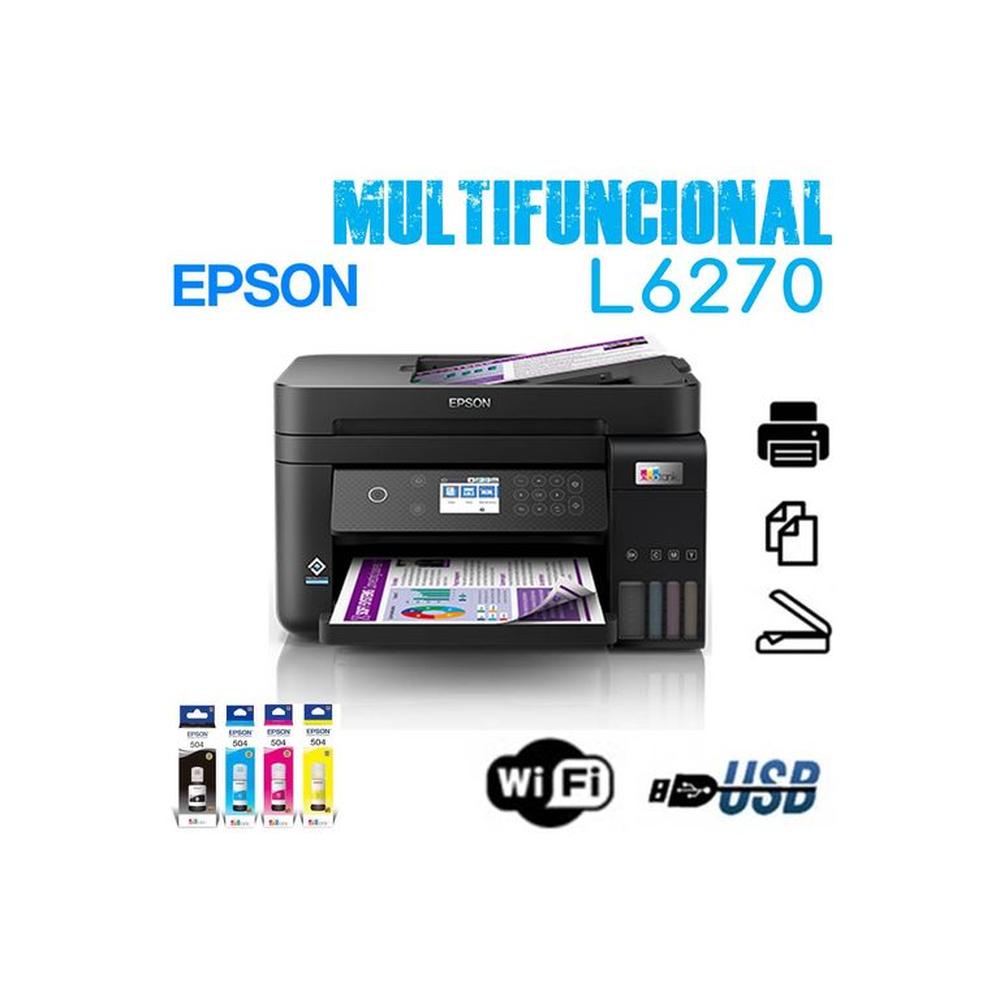 Impresora EPSON L6270 multifuncional wifi usb Imprime Copia Escanea