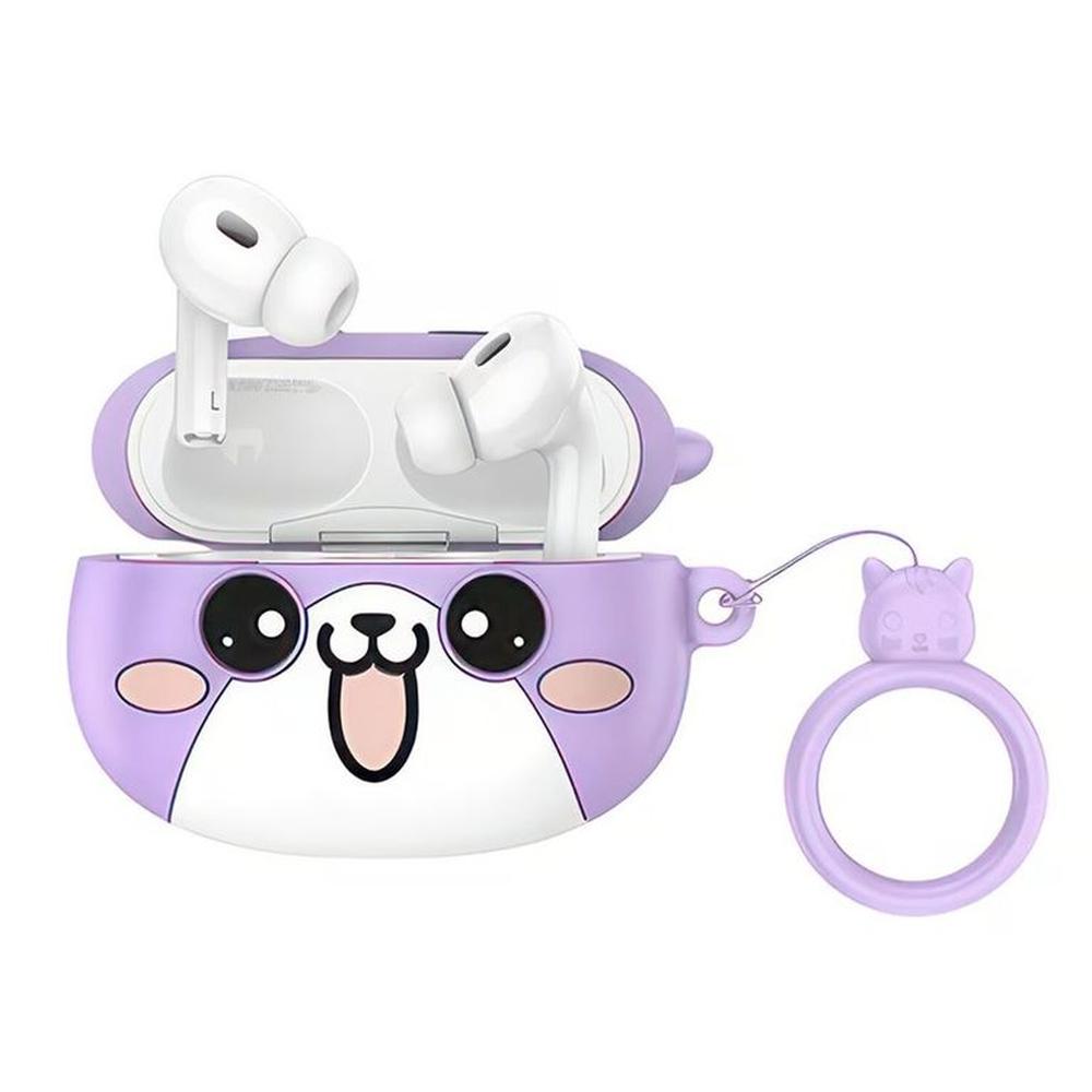 Audífonos Inalámbricos EW48 Auriculares Bluetooth Funda Gato Lila