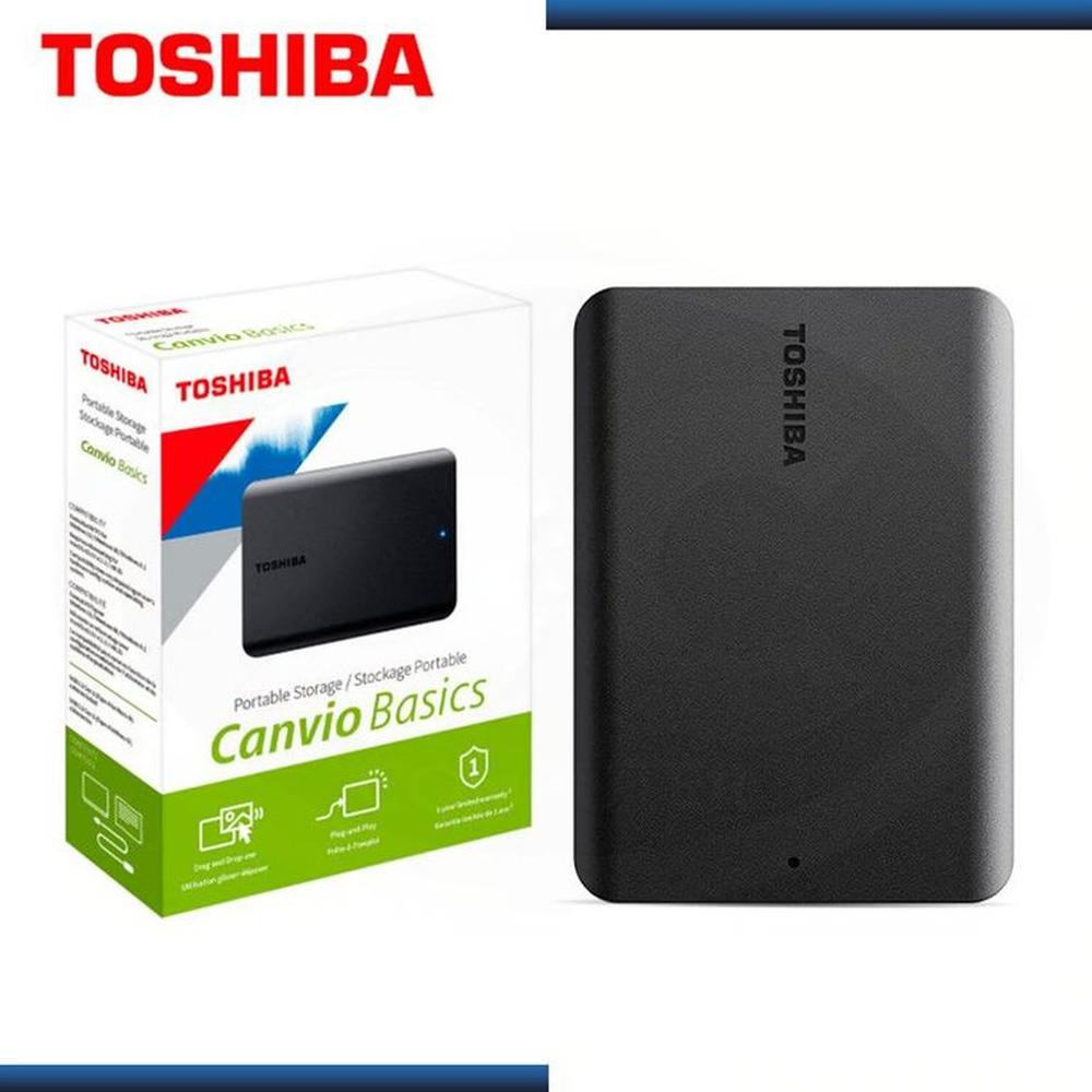 Disco Duro Externo Toshiba Canvio Basics 1TB - Negro Mate - Portátil