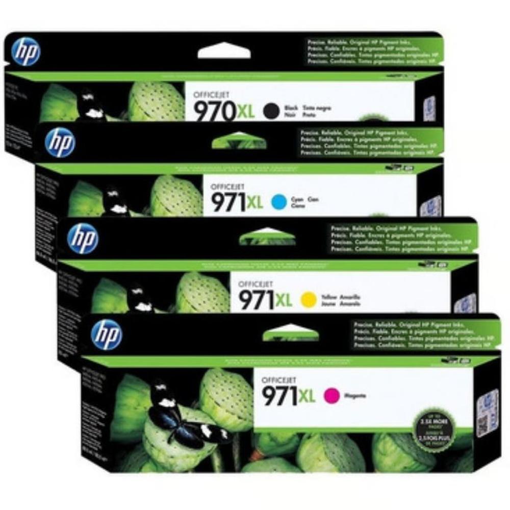 Kit Tinta HP 970XL971XL Cyan Magenta Amarillo Negro Original