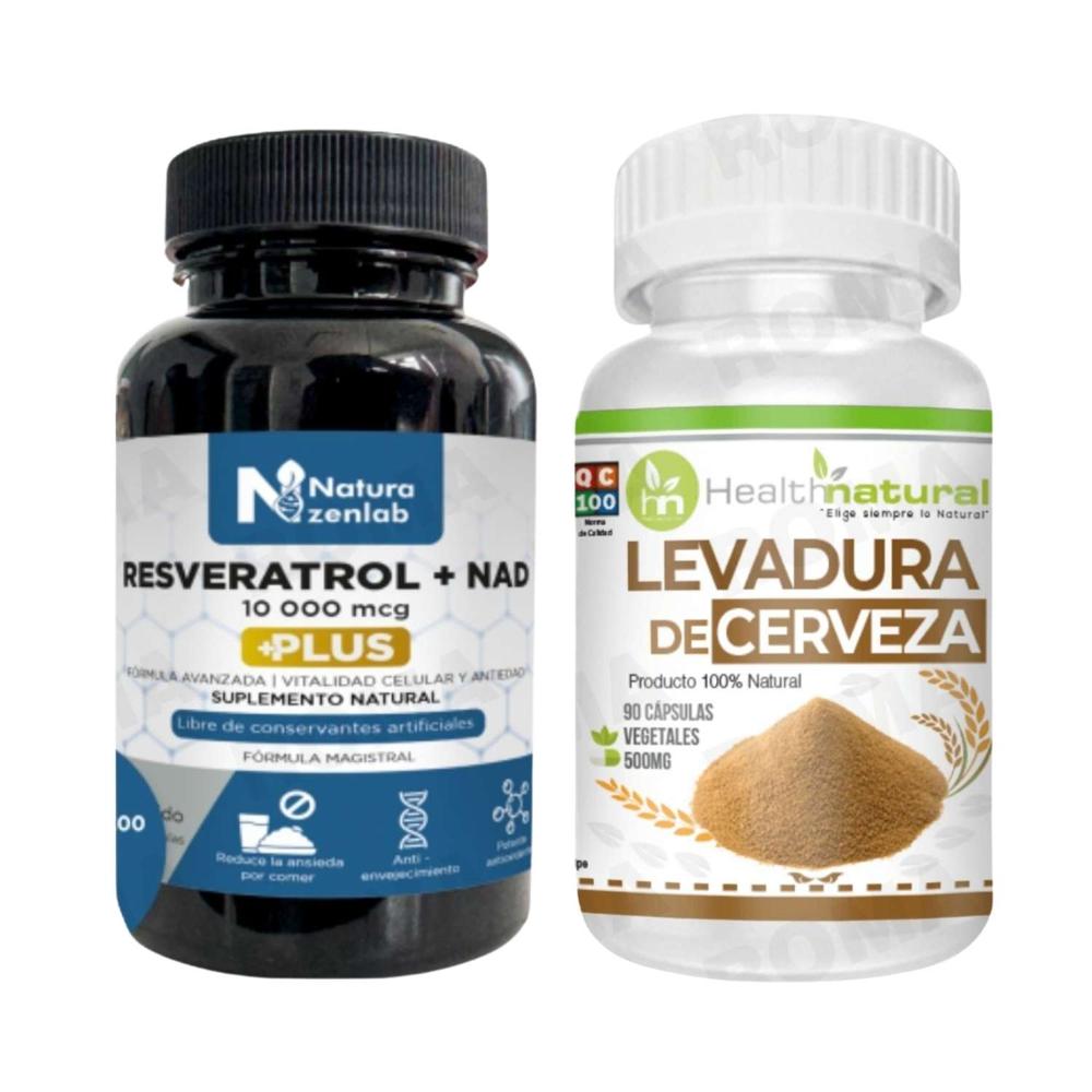 RESVERATROL + NAD + LEVADURA DE CERVEZA HEALTHNATURAL
